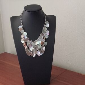 Elegant Silver Disc Necklace